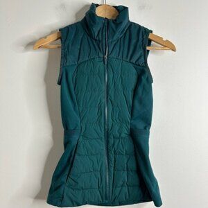 Lululemon Down For It All Puffer Vest Teal Green Womens Size 0